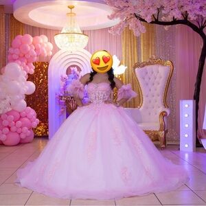 Elegant Pink Ball Gown